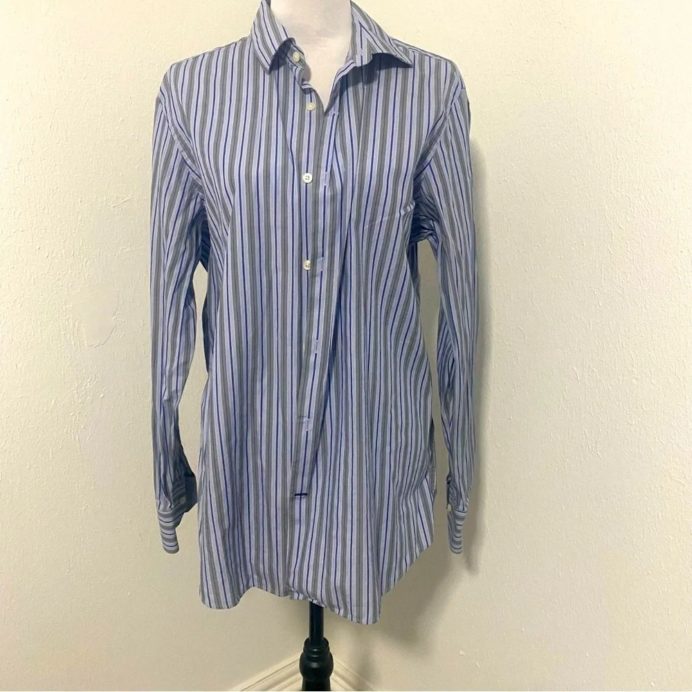 Banana Republic Men’s Slim Fit Long Sleeve Button Down Shirt Woven in Italy Lrg